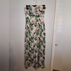 BEAUTIFUL Floral Strapless Jumpsuit